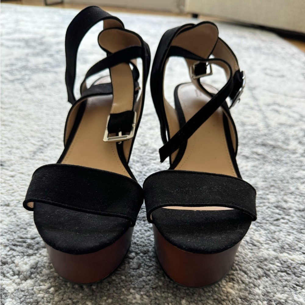ZARA Black & Brown Wedges